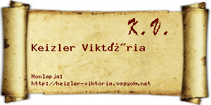 Keizler Viktória névjegykártya